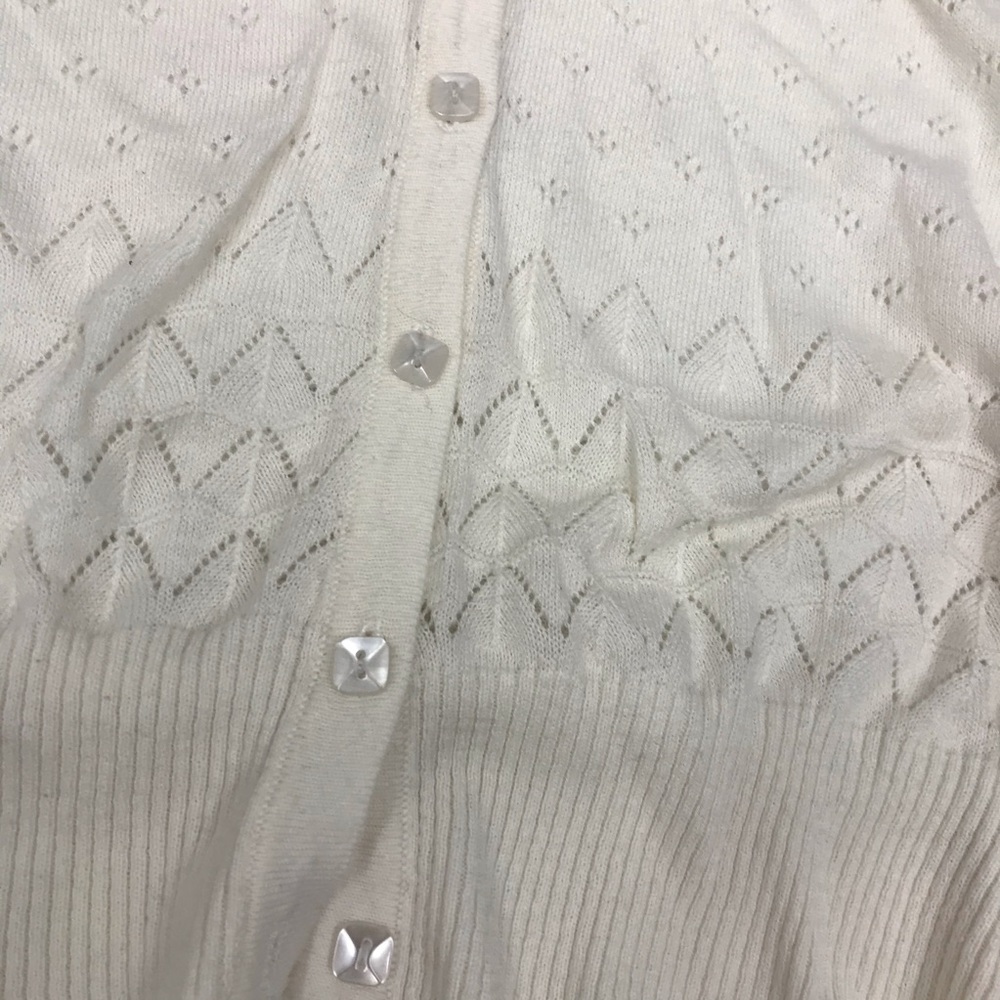Vintage White Cardigan - Picture 2 of 9